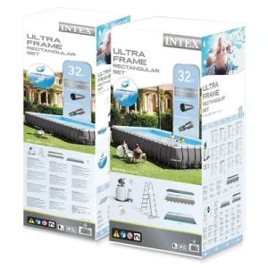 בריכת אולטרה 9.75X4.88.X1.32 + מ. חול 2800 גלון, דגם : 26374- INTEX