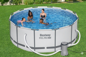 בריכת עגולה 3.66X1.22 + מ.פילטר 530 גלון דגם :56420 Bestway