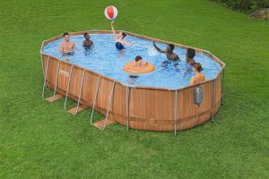 בריכת אובלית אולטרה כותל 6.10X3.66X1.22  מ. פילטר 2500  דגם : 56719 -Bestway