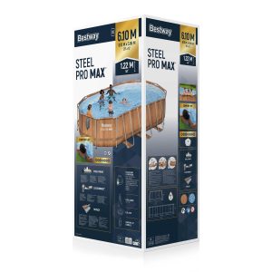 בריכת אובלית אולטרה כותל 6.10X3.66X1.22  מ. פילטר 2500  דגם : 56719 -Bestway