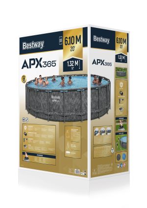בריכת  אולטרה עגולה NEW – APX  6.10X1.32 + מ. חול 2200 גלון, דגם :561KE -Bestway