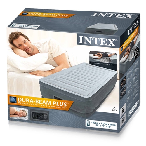 מזרון מתנפח יחיד COMFORT PLUSH - כולל משאבה מובנת דגם 64412 INTEX – תמונה 2