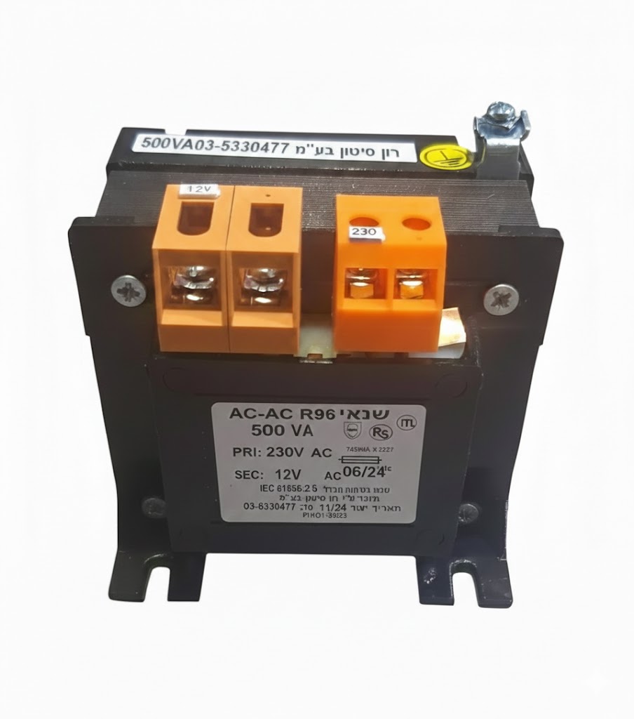 שנאי מבדל | AC 2X12V | 500VA