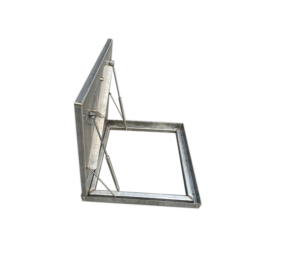 מכסה נירוסטה לחדר מכונות 46X46 ס"מ-פנימי   60X60 ס"מ-חיצוני