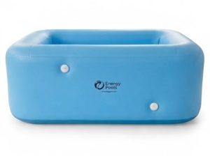 בריכה מלבנית מתנפחת עם ספסל ENERGY POOL במידות: 2.4X2.4 מ'  גובה: 1 מ'