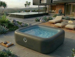 בריכה מלבנית מתנפחת עם ספסל פנימי ENERGY POOL 2X2X1