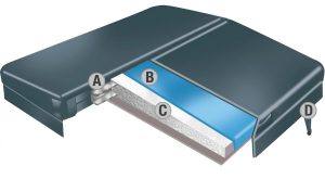 כיסוי לג'קוזי ספא 230X230 דק צבע אפור