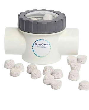 ננו קליר – NANO CLEAR לבריכה עד 50 קוב כולל מתקן