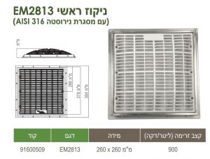 רשת מרובעת + מסגרת EMAUX אמוקס 26X26 ס"מ